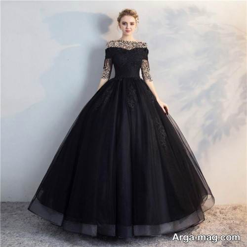 پیراهن ساده مجلسی دکلته