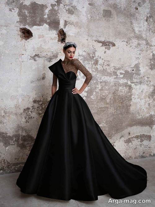 مدل پیراهن دکلته مشکی