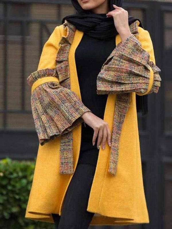 مدل مانتو آستین پلیسه پاییزه