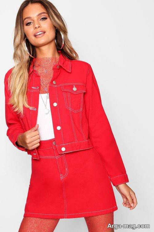 کت و دامن قرمز فانتزی