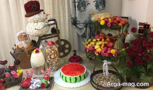 روش هایی برای تزیین سفره شب یلدا برای عروس