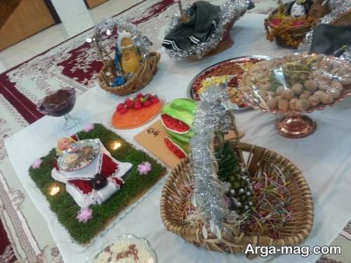 تزیینات زیبا سفره شب یلدا