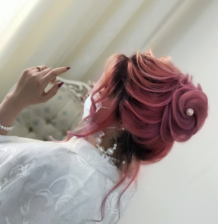 آموزش شینیون کاغذی,شینیون کاغذی عروس,مدل شینیون کاغذی