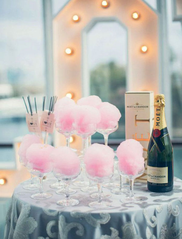 ایده‌های متنوع و زیبا برای تزیین پشمک شب یلدا در لیوان