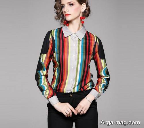 بلوز طرح دار و شیک زنانه