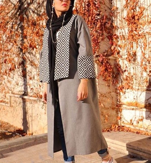 مانتو بلند برای خانم های میانسال