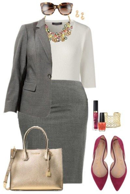 مدل کت و دامن برای افراد چاق,مدل کت دامن برای افراد چاق