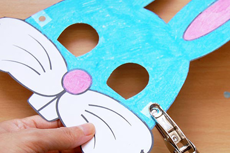 ساخت ماسک صورت خرگوش ,ماسک حیوانات بدون رنگ, ماسک حیوانات برای نمایش