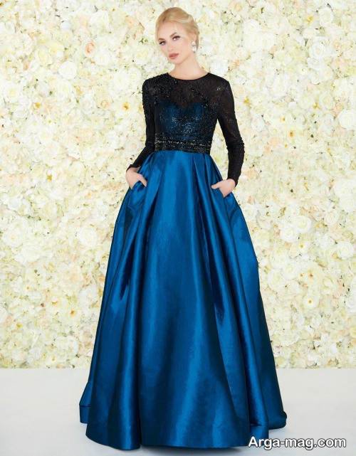 لباس مجلسی دو رنگ