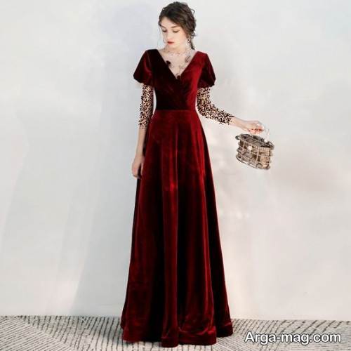 مدل لباس شب مخمل