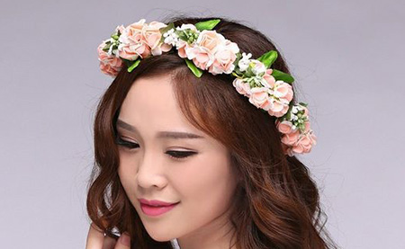 تاج عروس با گل, مدل تاج عروس با گل