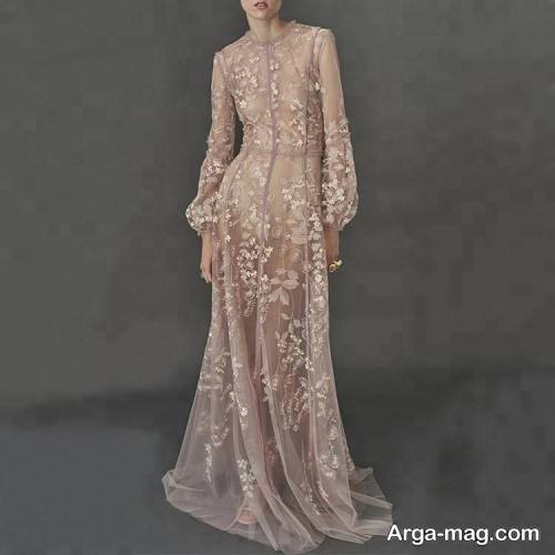 لباس شب آستین دار