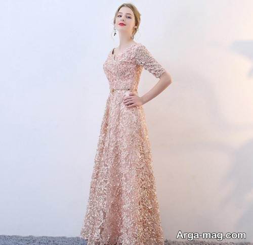 طرح پیراهن مجلسی پوشیده