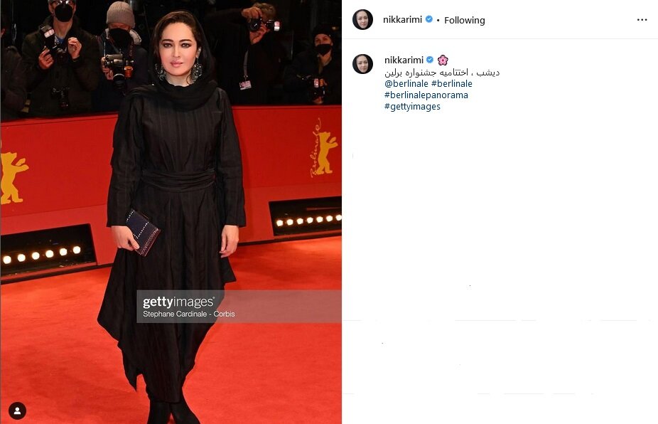 نیکی کریمی روی فرش قرمز جشنواره فیلم برلین/ عکس