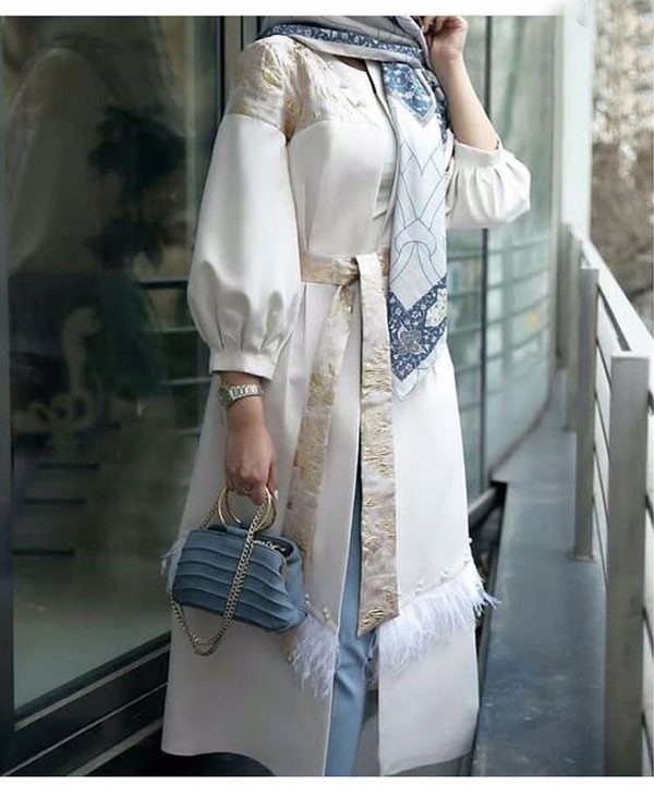 مدل مانتو آستین پلیسه فانوسی