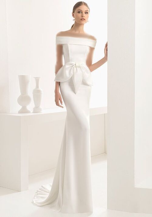 مدل باکلاس و شیک لباس عروس یقه قایقی