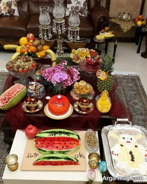 سفره شب یلدا برای عروس