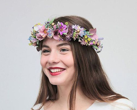 مدل تاج گل عروس, تاج عروس با گل