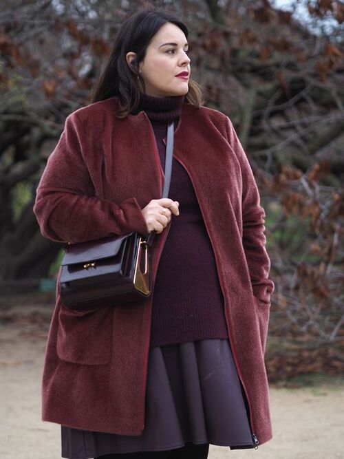 پالتو زرشکی و جذاب زنانه