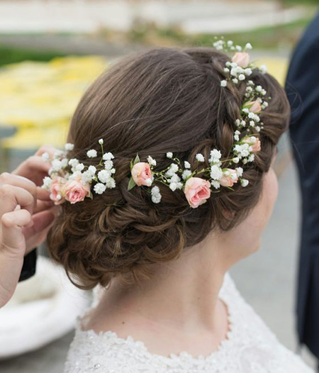 مدل تاج و حلقه گل نامزدی برای عروس,تاج گل عروس