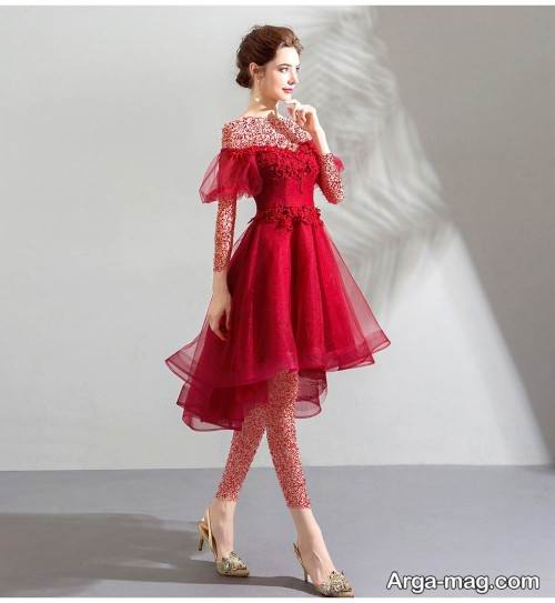 لباس قرمز دکلته