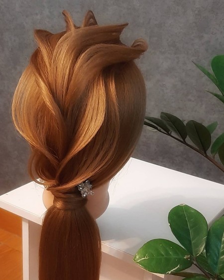 شینیون موی کاغذی,شینیون کاغذی عروس,عکس شینیون کاغذی