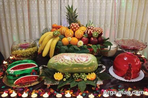 تزیین میز شب یلدا برای نوعروس