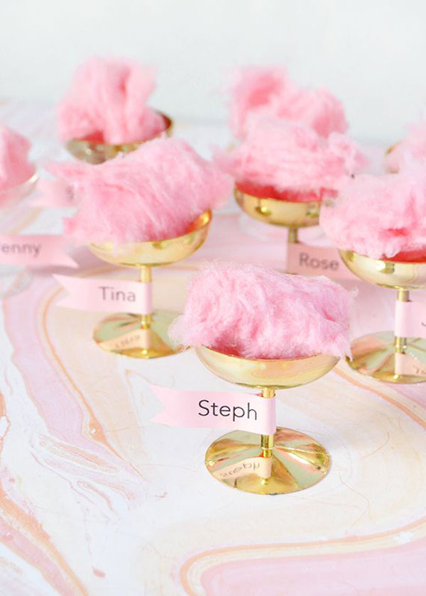 تزیین پشمک شب یلدا در لیوان