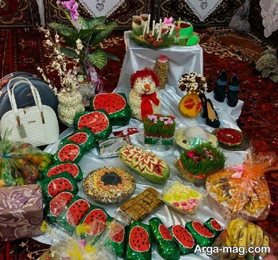 دیدنی ترین تزیین شب یلدا برای عروس