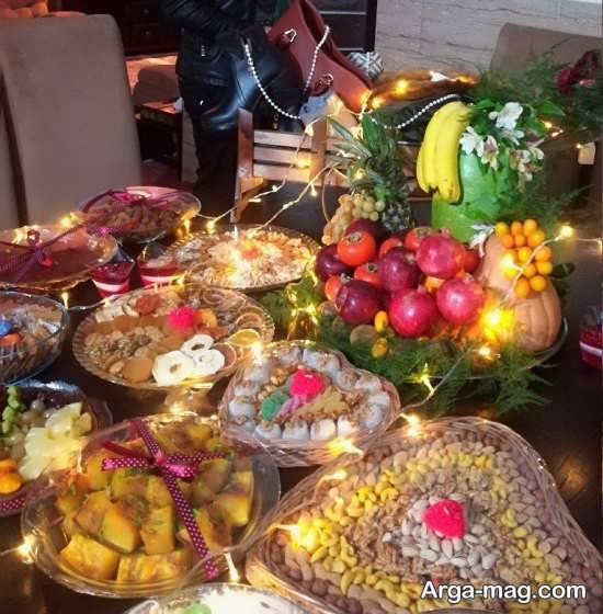 مدل های فوق العاده زیبا تزیین شب یلدا برای عروس