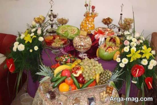 مدل های قشنگ تزیین شب یلدا برای عروس