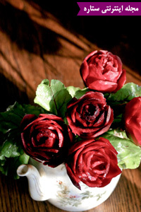 آموزش تزیین لبو، تزیین لبو شب یلدا، عکس سفره یلدا