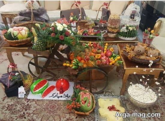 تزیینات زیبای شب چله برای عروس