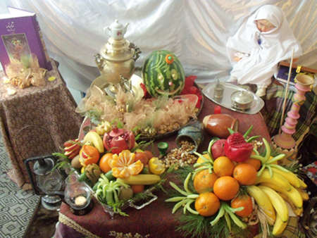 چیدمان سفره های شب یلدا،چیدمان سفره های یلدا ایده هایی برای چیدمان سفره های شب یلدا, نحوه چیدمان سفره های شب یلدا