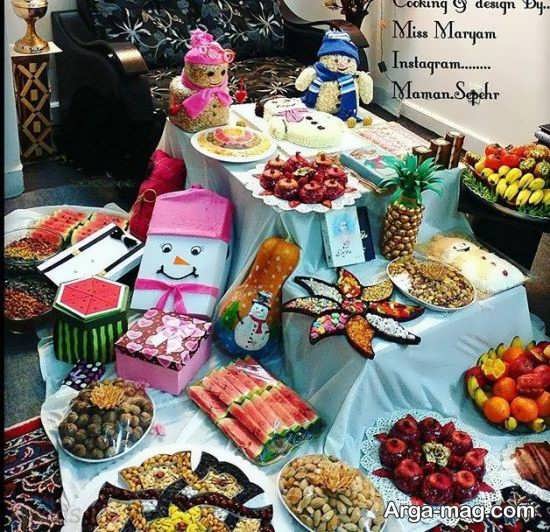 تزیینات میز شب چله برای عروس