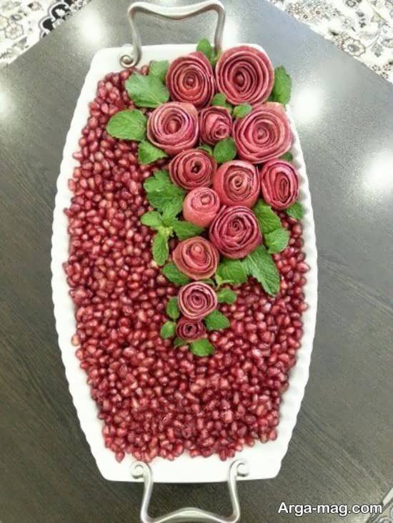 عکس تزیین انار دون شده