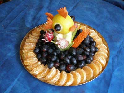 تزئین میوه برای شب یلدا همراه با توضیح