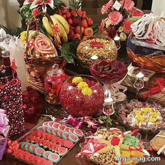 مدل های بی نظیر تزیین شب یلدا برای عروس