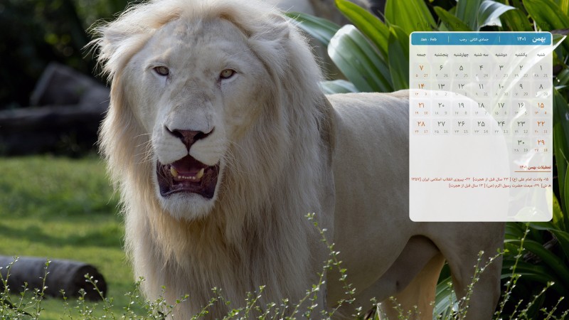 عکس تقویم بهمن 1401 با کیفیت فول اچ دی برای دسکتاپ