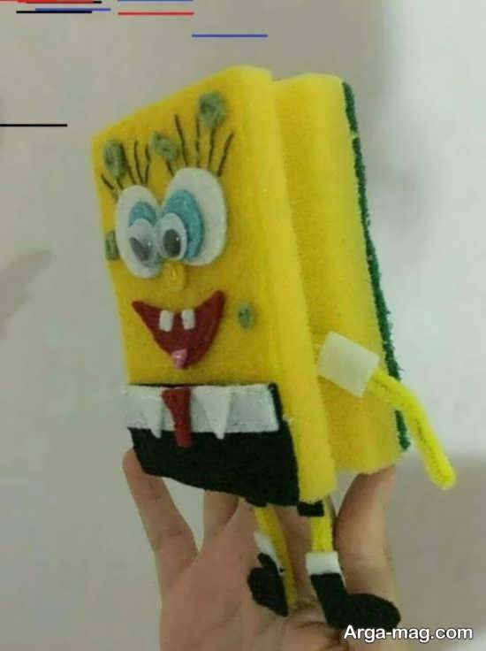 انواع کارهنری با کاغذ به شکل باب اسفنجی