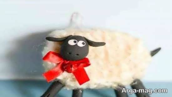 شیوه درست کردن کاردستی گوسفند