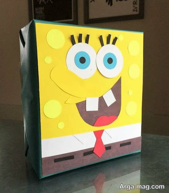 انواع کارهنری با کاغذ به شکل باب اسفنجی