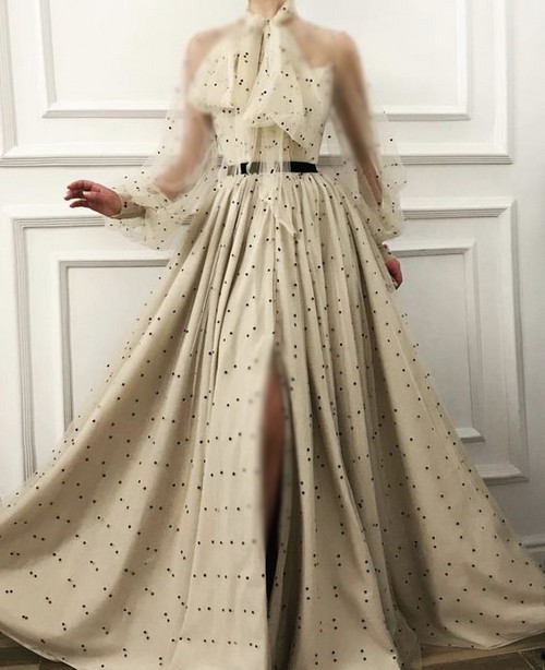 لباس نامزدی با آستین پفی لباس نامزدی با آستین پفی