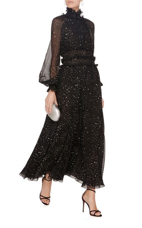 لباس شب با آستین پفی لباس شب با آستین پفی