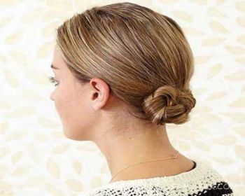 زن با موی کوتاه شینیون شده