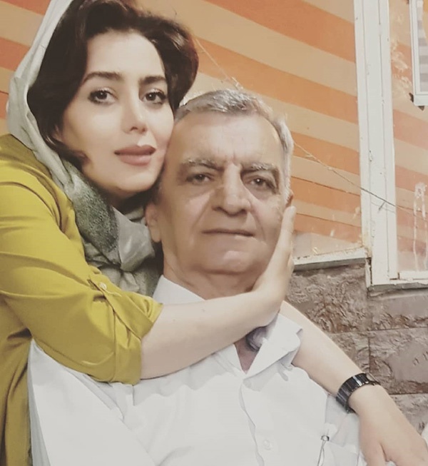 عکس هدیه بازوند و پدرش
