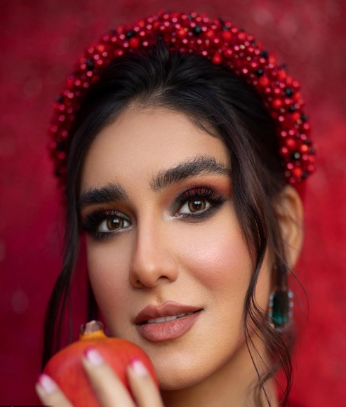 آرایش ساده برای شب یلدا