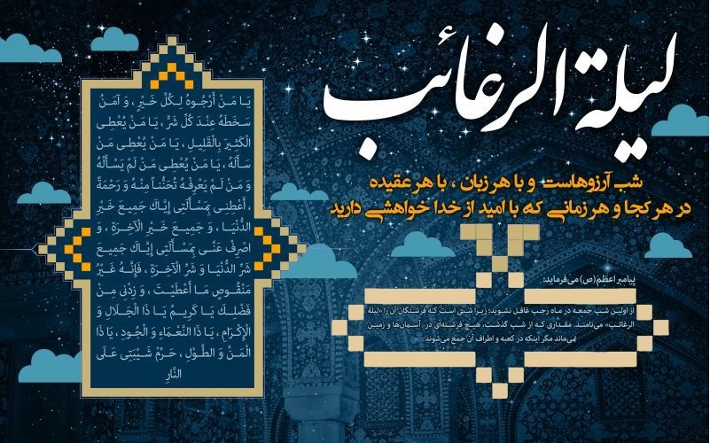 عکس نوشته و پروفایل ماه رجب مبارک