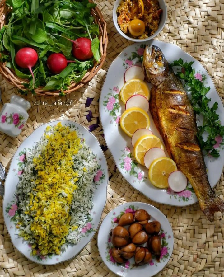 سبزی پلو با ماهی