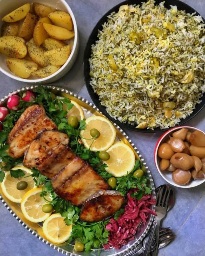 سبزی پلو با ماهی